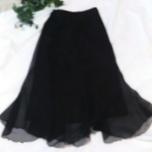 Black Chiffon Skirt